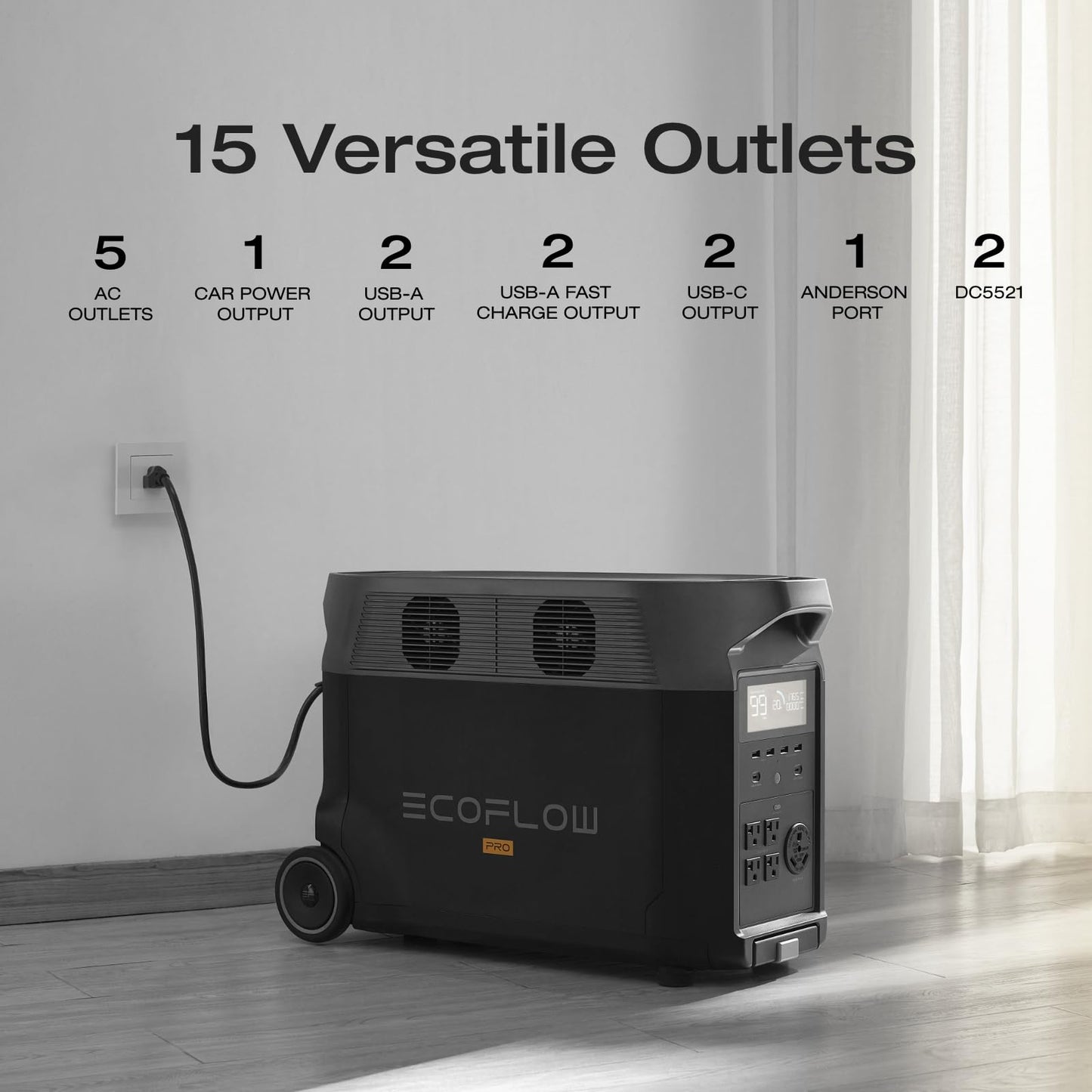Portable Power Station 3600Wh DELTA Pro, 120V 3600W AC Output