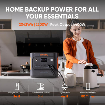 Explorer 2000 v2 Portable Power Station, 2042Wh, 2200W AC Output