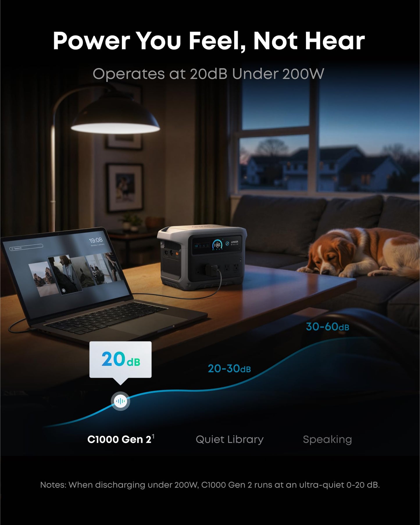 SOLIX C1000 Gen 2 Portable Power Station, 1,024Wh, 2,000W, Camping